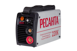 Инвертор РЕСАНТА САИ220К (компакт) диапазон напр.220V свар.ток 10-220А ф4мм 4,5кг