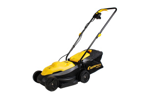 Газонокосилка CHAMPION EM3411 (1 кВт  пласт+ткань 30л  шир.320мм выс.25-65мм, 6,4кг)